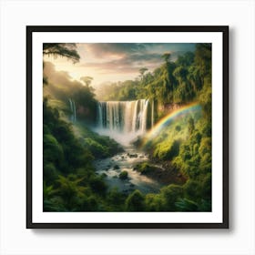 Rainbow In The Jungle Art Print