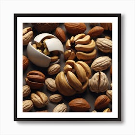 Walnuts Stock Photos & Royalty-Free Footage Art Print