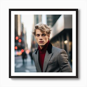 Young Man In A Suit 1 Art Print