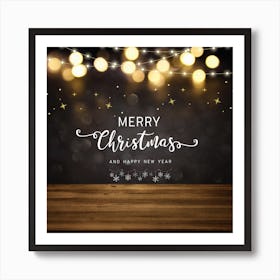 Merry Christmas Background Art Print