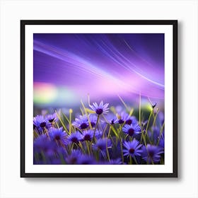 Purple Flowers Art Print