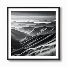 Black And White Landscape 5 Art Print