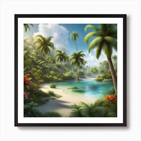 Tropical Landscape Art Print