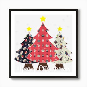 Merry Christmas Tree Lights Ornaments Xmas Pajama Men Women 1 Art Print