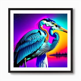 Blue Heron Art Print