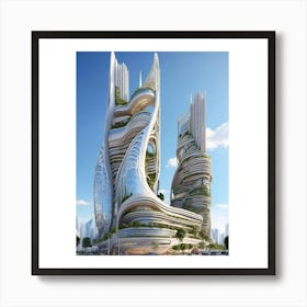 Futuristic Buildings Art Print