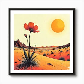 Desert Poppy Art Print