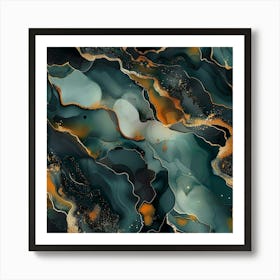 Gilded Marble (12) Art Print