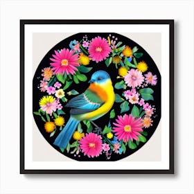 Bird In A Circle Art Print