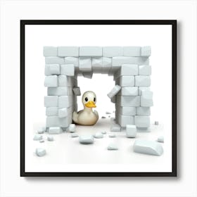 Duck In A Brick Wall Art Print