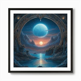 619429 Super Blue Moon Anchoring A Subtle Landscape In A Xl 1024 V1 0 Poster