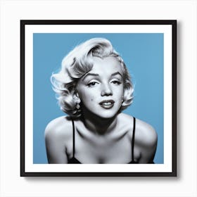 Radiant Serenity Marilyn Monroe In Azure Aura Art Print