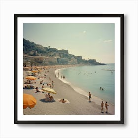 Italian Beach Summer Vintage Film Photography Art Print
