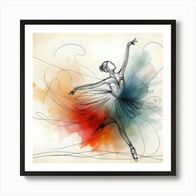 Ballerina Drawing 1 Art Print