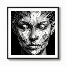 Polygonal Portrait Art Print