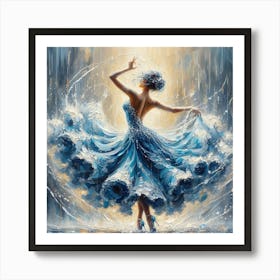 Dancer In The Rain 3 Art Print