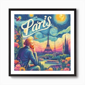 Paris Travel Poster 4 Art Print