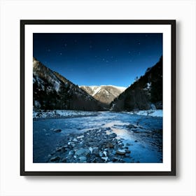 Firefly 8k, Top Quality, Pitch Black, Midnight, Dark Night, Snow Covered, Mountain Forests, Deep Val (12) Poster