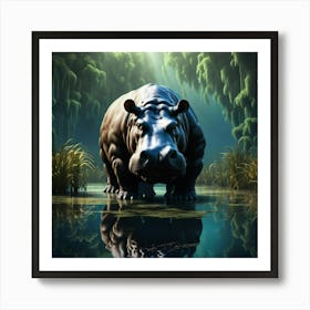 Hippo Art Print