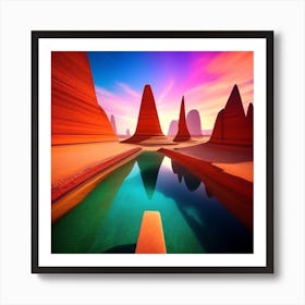 Desert Landscape 17 Art Print