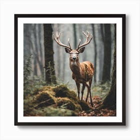 Deer In The Forest 2 Art Print