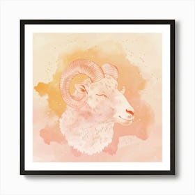 Zodiac Ram Art Print