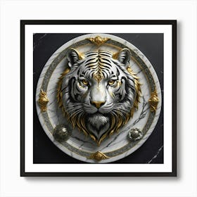 Tiger Head 3d Art Print