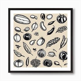 Legumes As A Logo Art Print