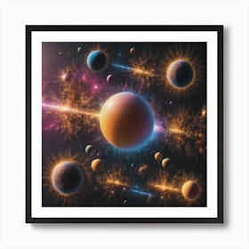 Planets In Space Art Print