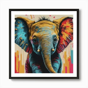 Baby Elephant Art Print