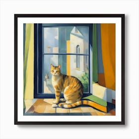 Cat By The Window 6 Art Print