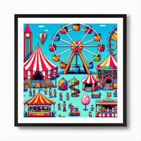 8-bit carnival 2 Art Print