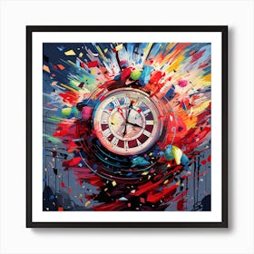 Clock Painting 1 Art Print