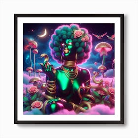 Psychedelic Woman Art Print