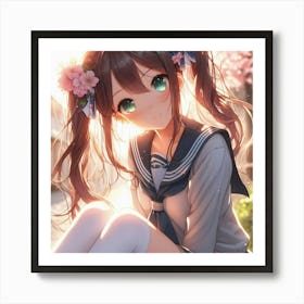 Anime Girl Art Print