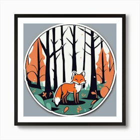 Fox In The Forest 88 Art Print