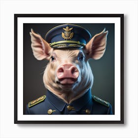 Pig In Uniform 8 Art Print