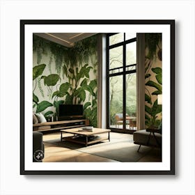 Tropical Living Room Art Print