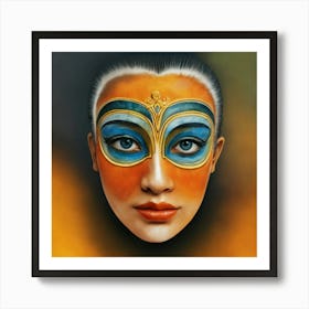 Mask Of A Woman Art Print