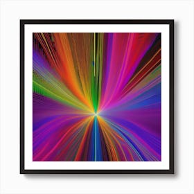 Abstract Rainbow Burst 3 Art Print