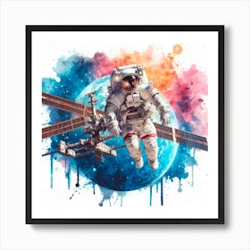 Astronaut In Space 1 Art Print