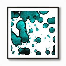 Watercolor Abstraction Blue Sea 3 Poster