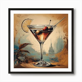 Martini In A Glass Art Print