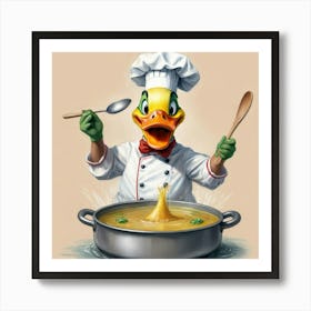 Chef Duck 9 Art Print