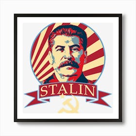 Stalin Communist Propaganda Art Print