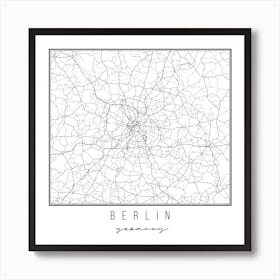 Berlin Germany Street Map Art Print