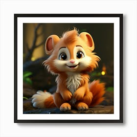 Cute Little Squirrel 2 Art Print