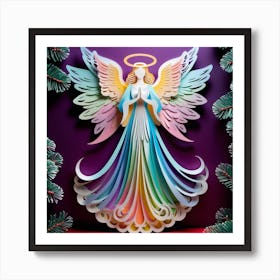 Colorful Angel - Paper Art 1 Art Print