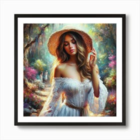 Girl In A Hat60 Art Print