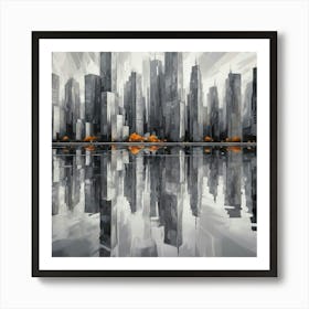 City By The Water Art Print